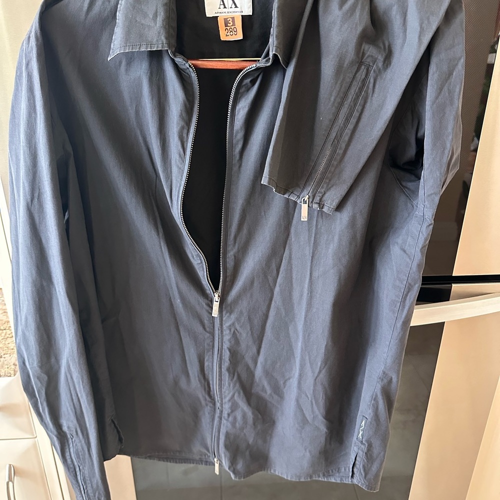 Armani Exchange Gray Lightweight Jacket